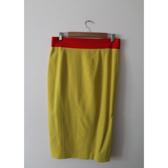 L’Wren Scott Grosgrain Trim Pencil Skirt Runway Resort Size US 12 Taylor Swift - Picture 3 of 8